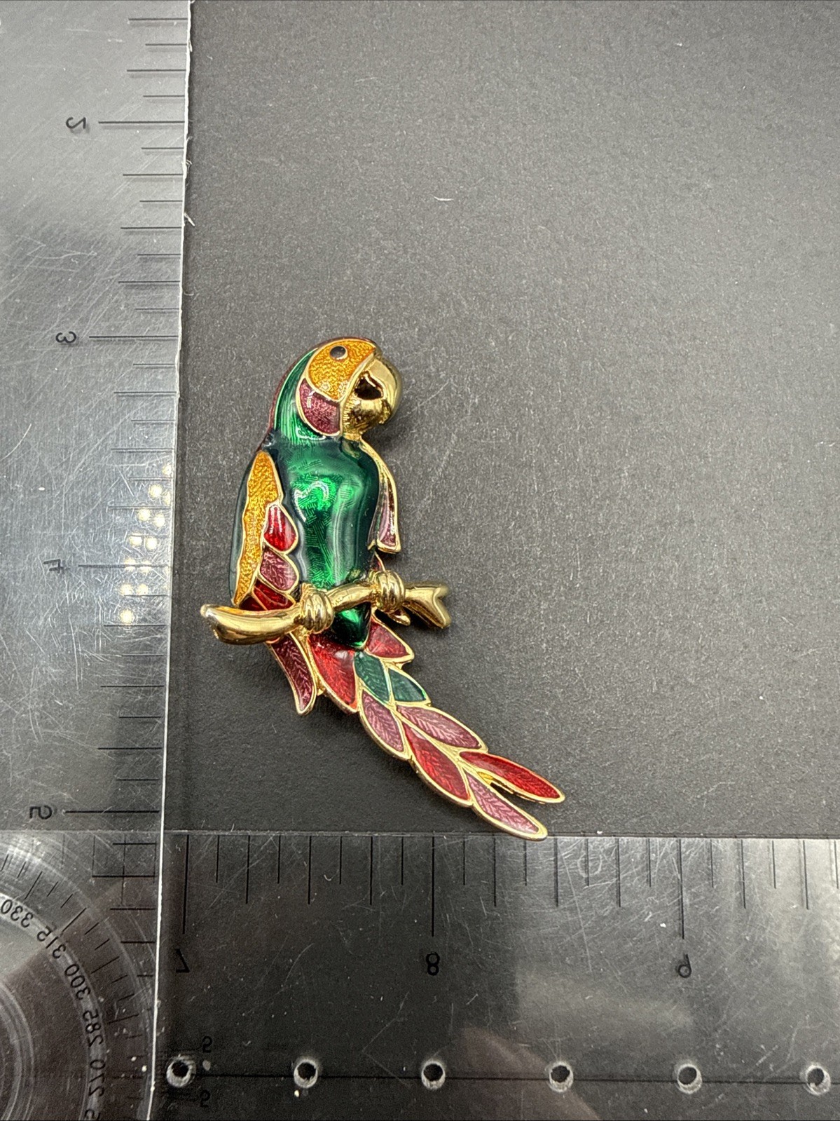 Vintage Colorful Enamel Bird Parrot Brooch Pin B61b