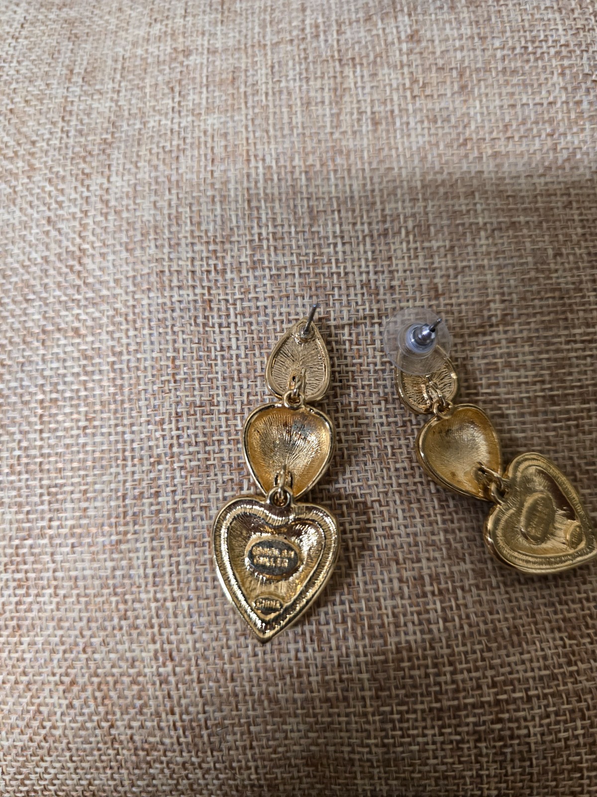 NOLAN MILLER AMAZING FOUR WAY CRYSTAL HEART PIERCED EARRINGS
