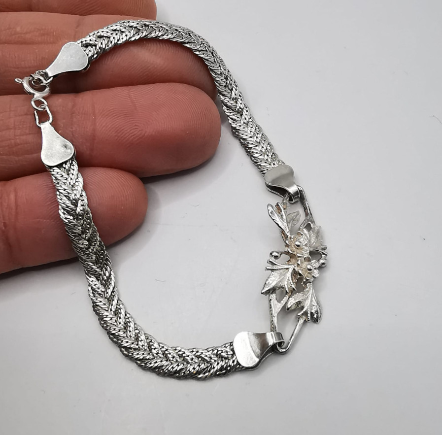 Vintage Very Beautiful Bracelet Jewelry,925 Sterling Silver,Handmade,seal, 8,17g