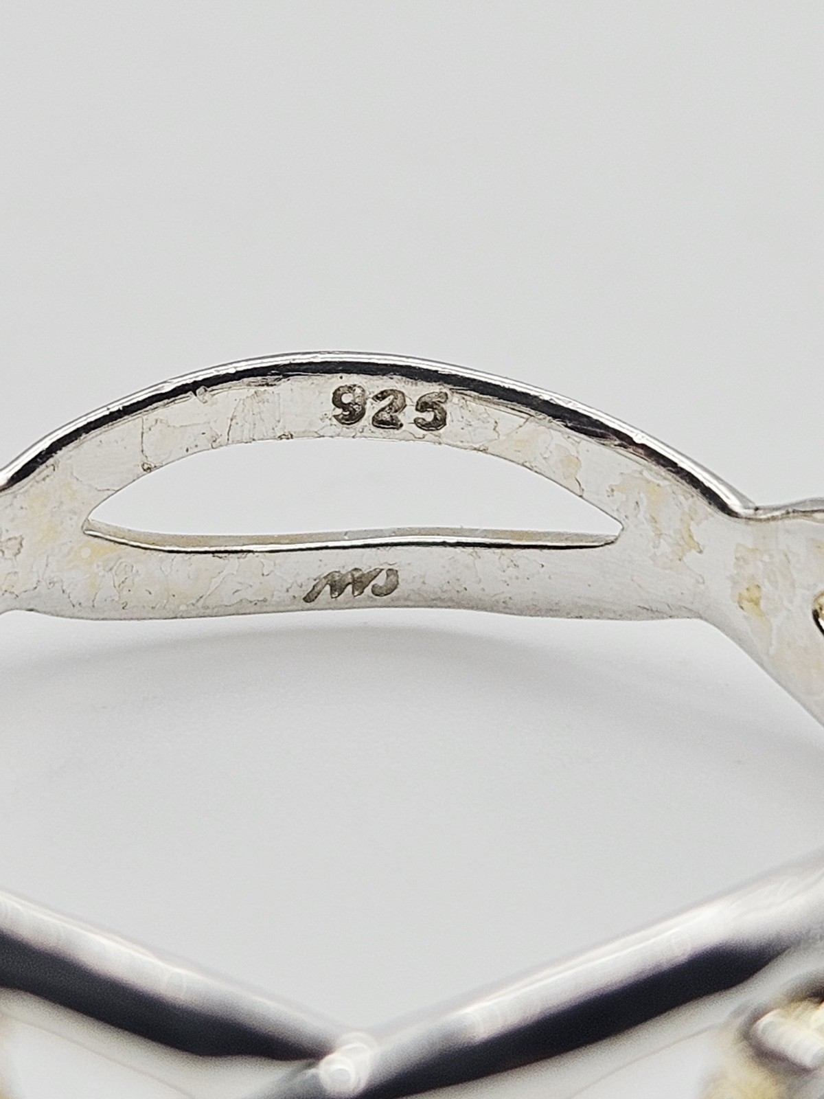 Charles Winston CW Sterling Silver CZ Looped Band Ring Size 8.5