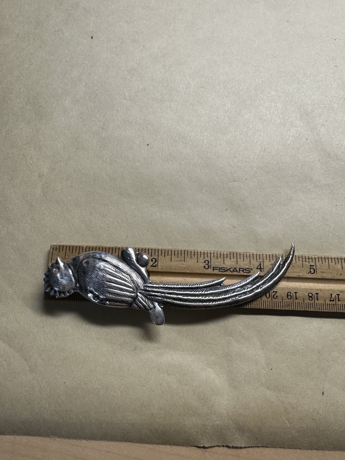Sterling Silver Quetzal Pin