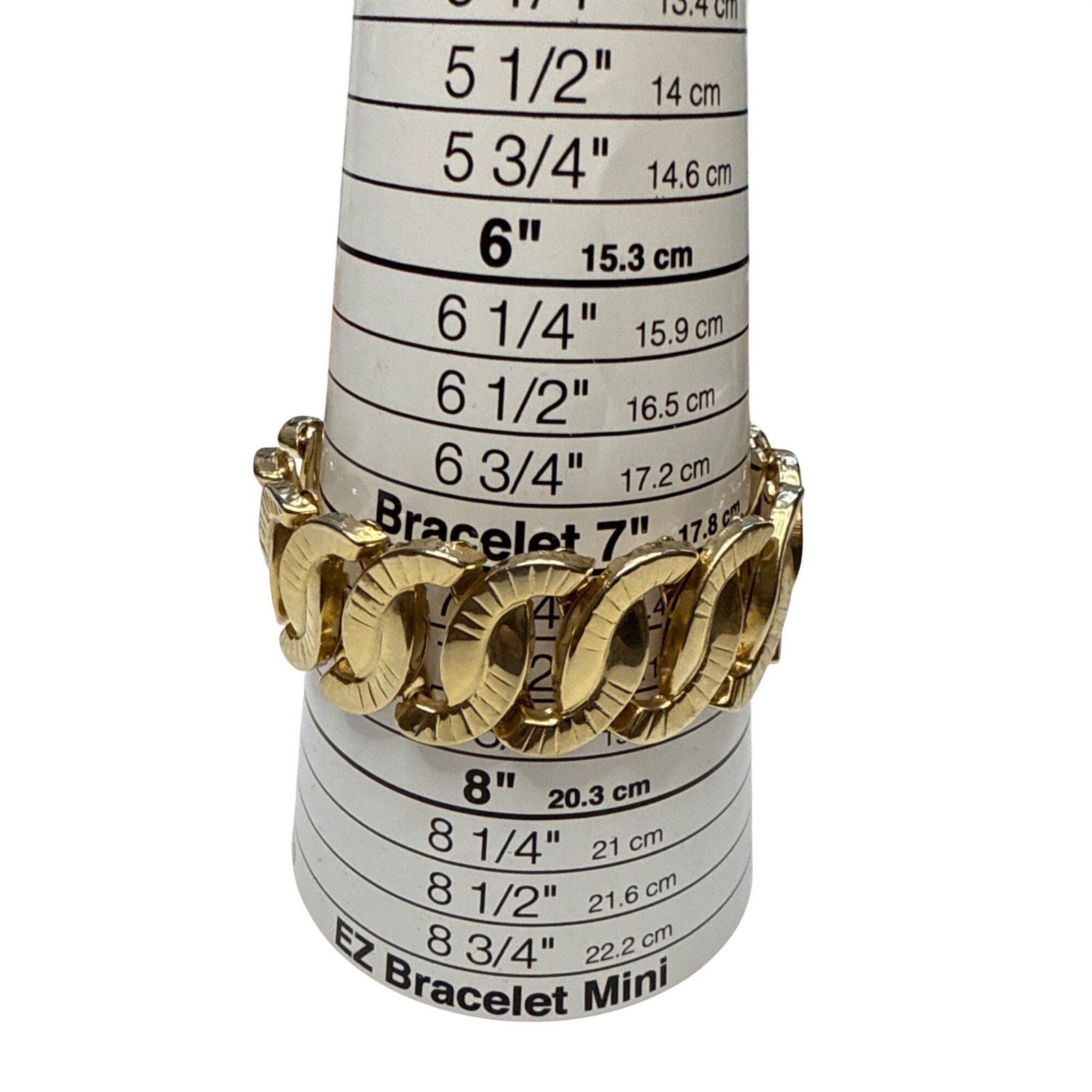 Vintage Gold Tone Expandable Link Bangle Bracelet Stretch Jewelry