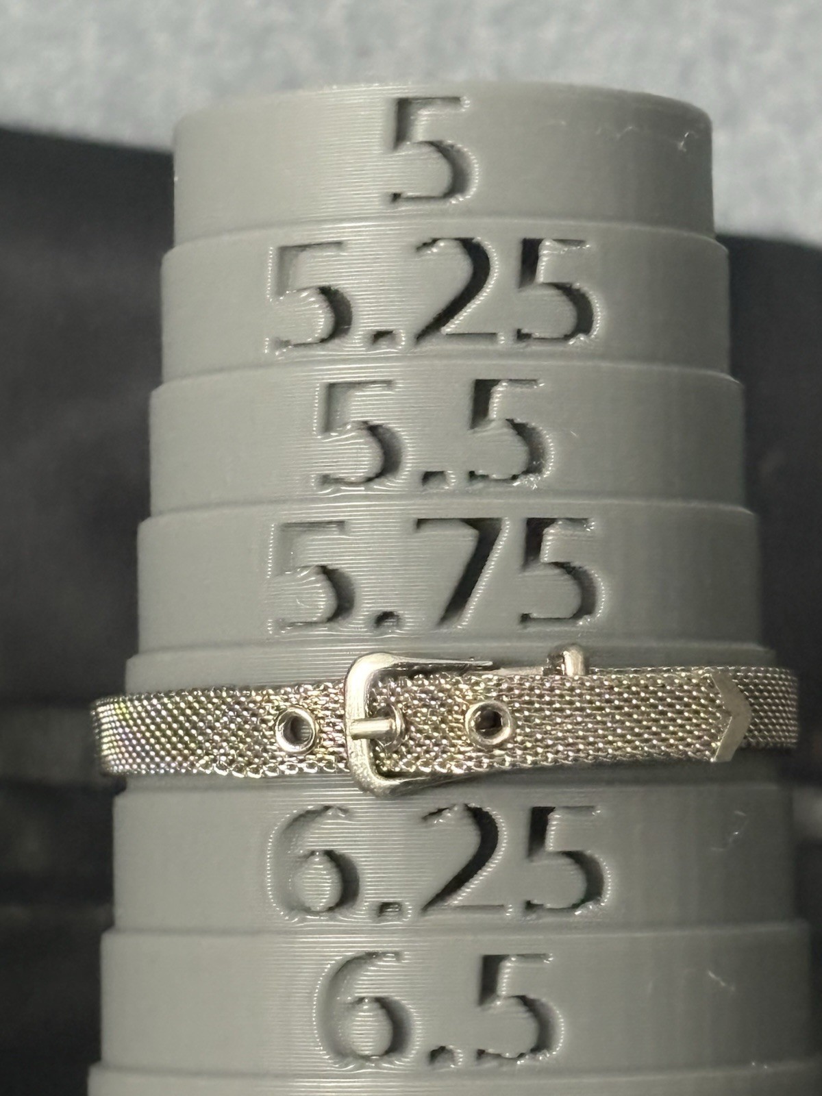 Vintage Bracelet Set Mesh ID Bucket Rhinestone Silver Tone Safety Clasp