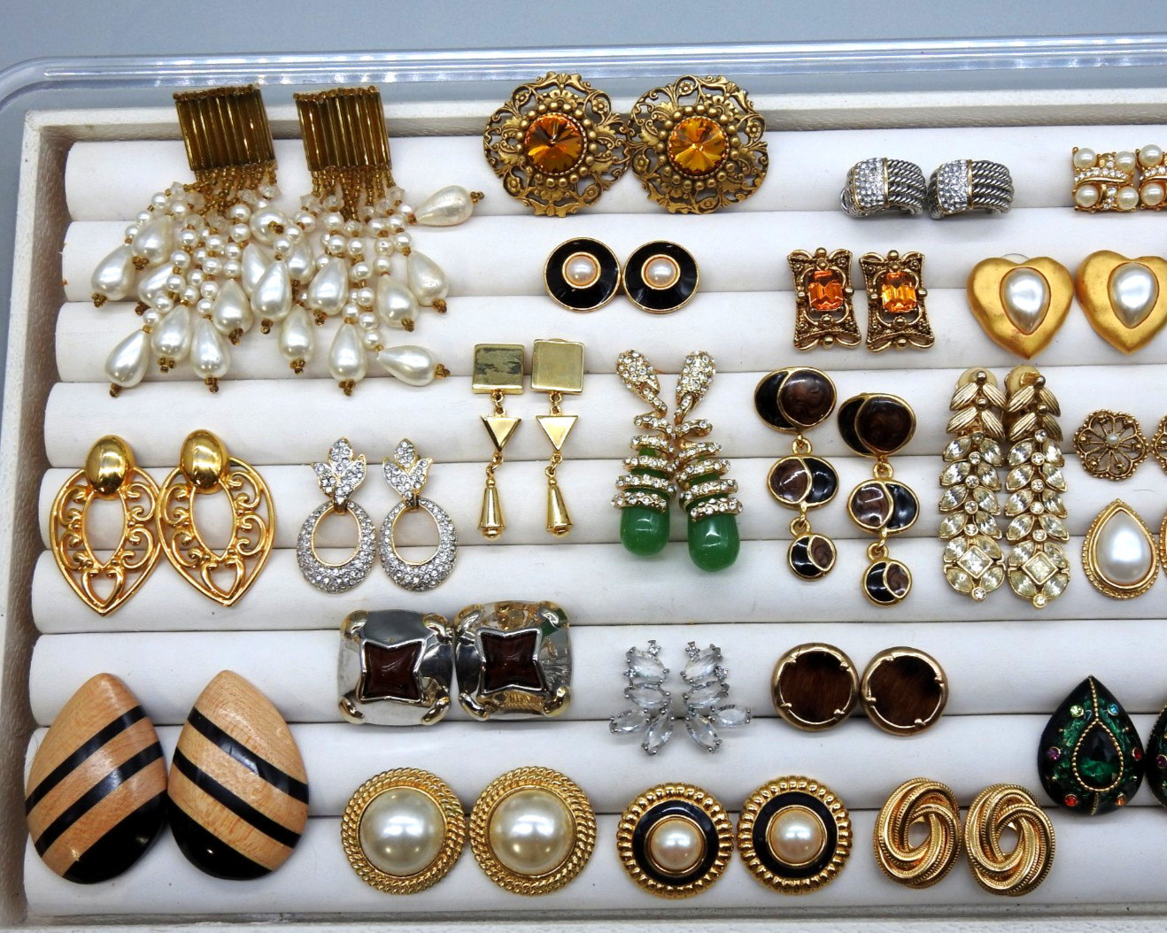 Vintage Now Lot Chunky Statement Earrings Dangle 80’s Costume Enamel Post