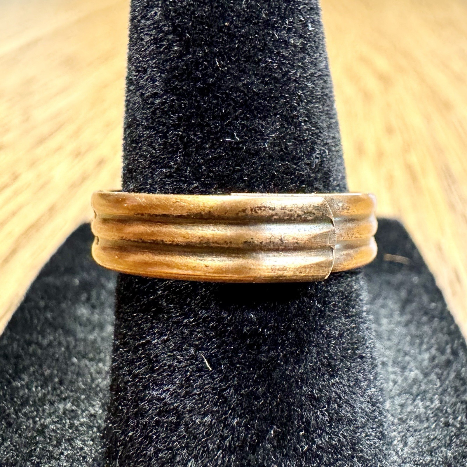Vintage 1975 Lincoln Penny Copper Coin Ring Adjustable Statement Jewelry Sz 7.75