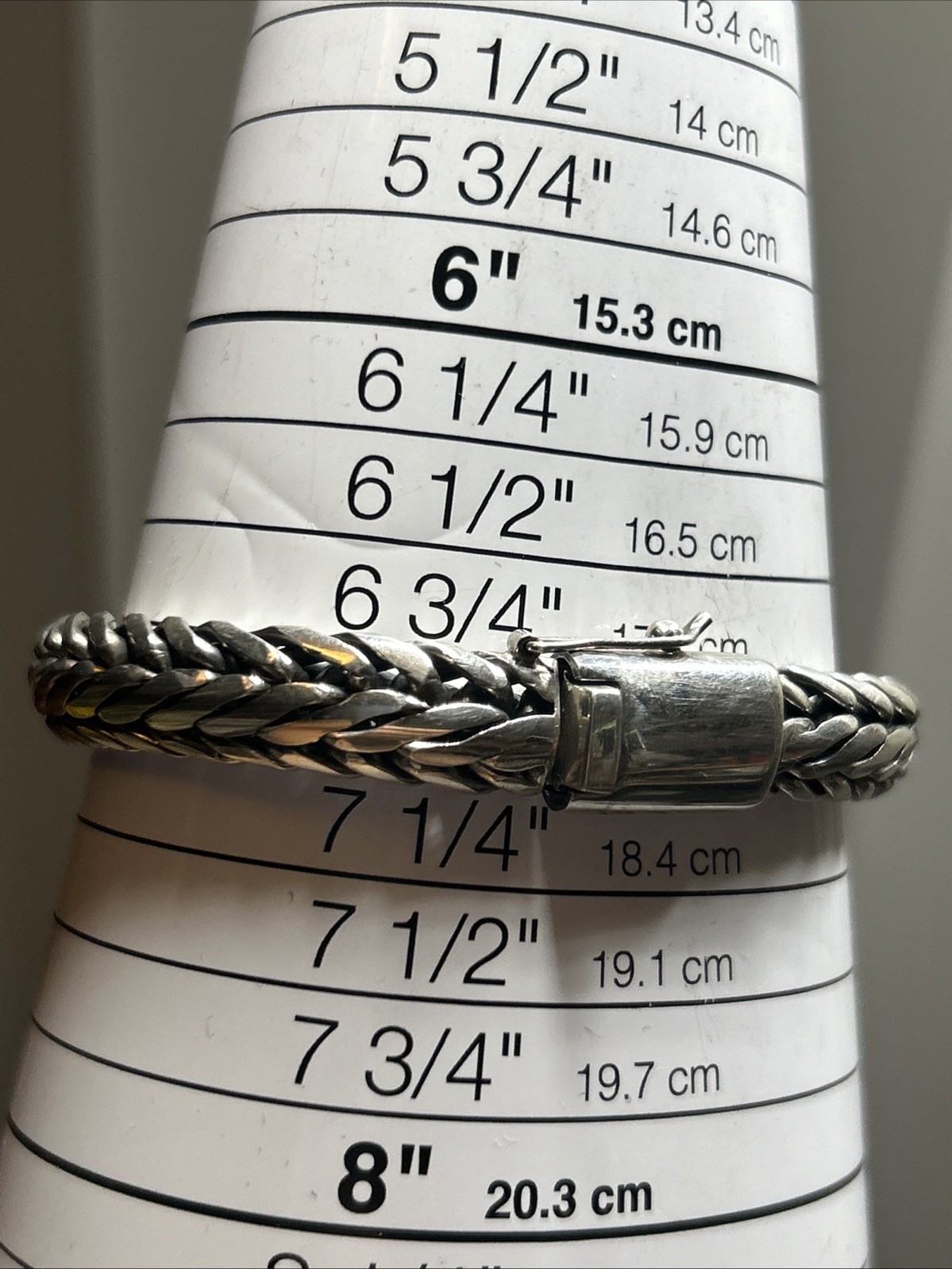 41. Vintage 925 Sterling Wheat Link Chain Bracelet 8″, but fit 7 1/8″ , 54.2g