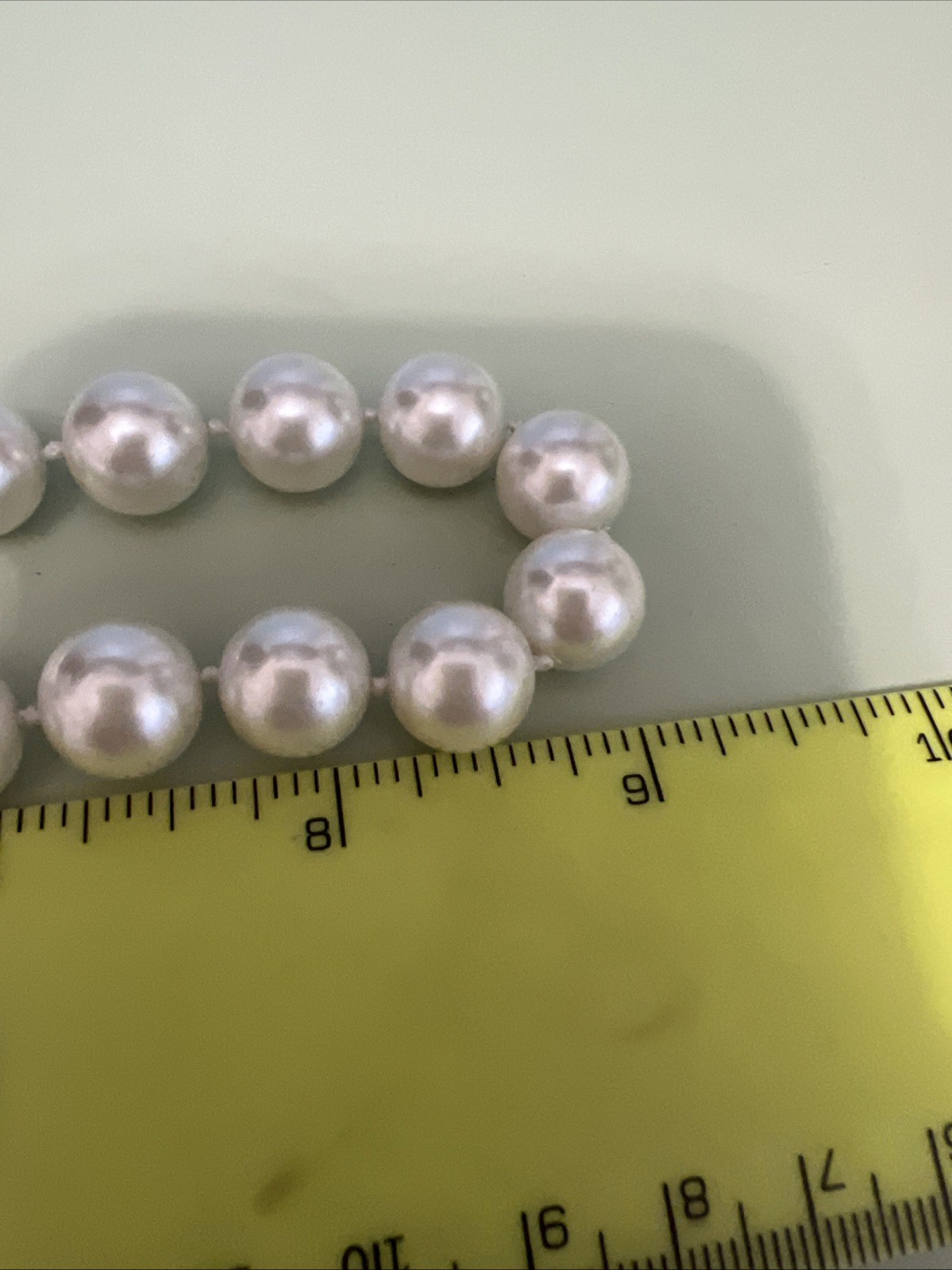 Vintage Signed KJL Large Pearl Necklace Choker With Rhinestone Flower Rose Clasp