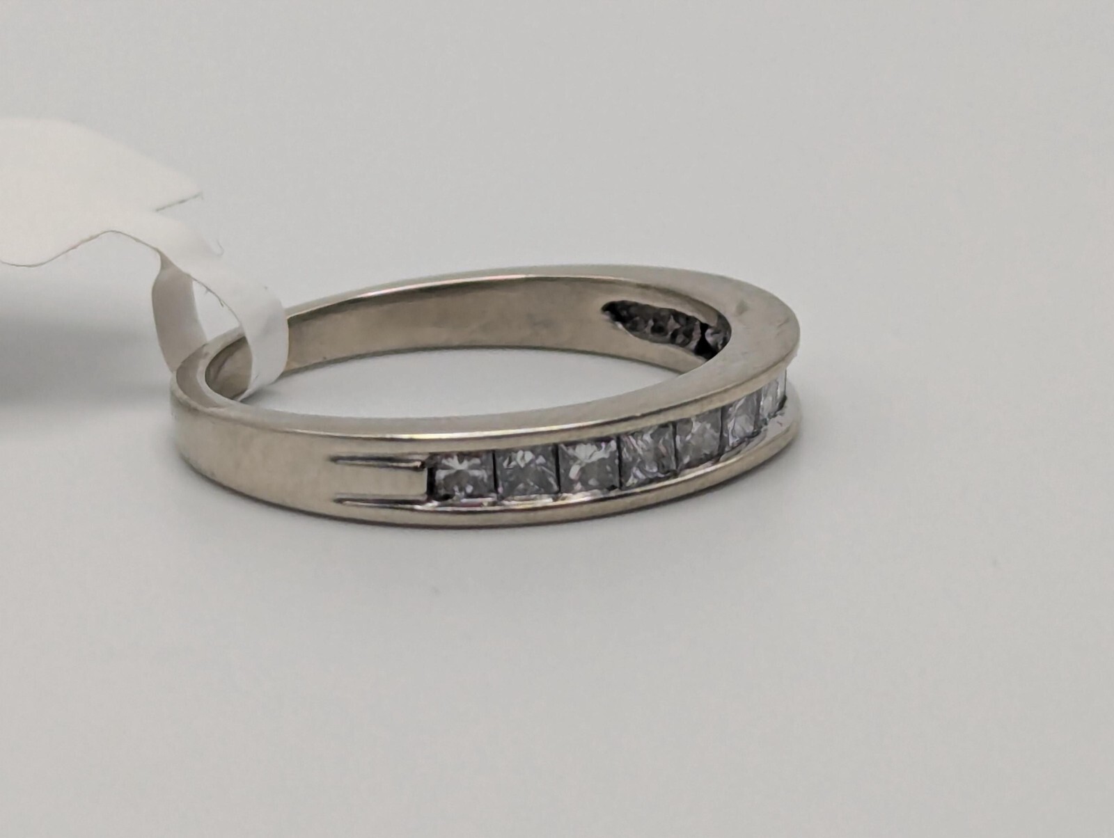 14k White Gold Diamond 0.35 ctw Channel Set Half Wedding Band Anniversary Ring