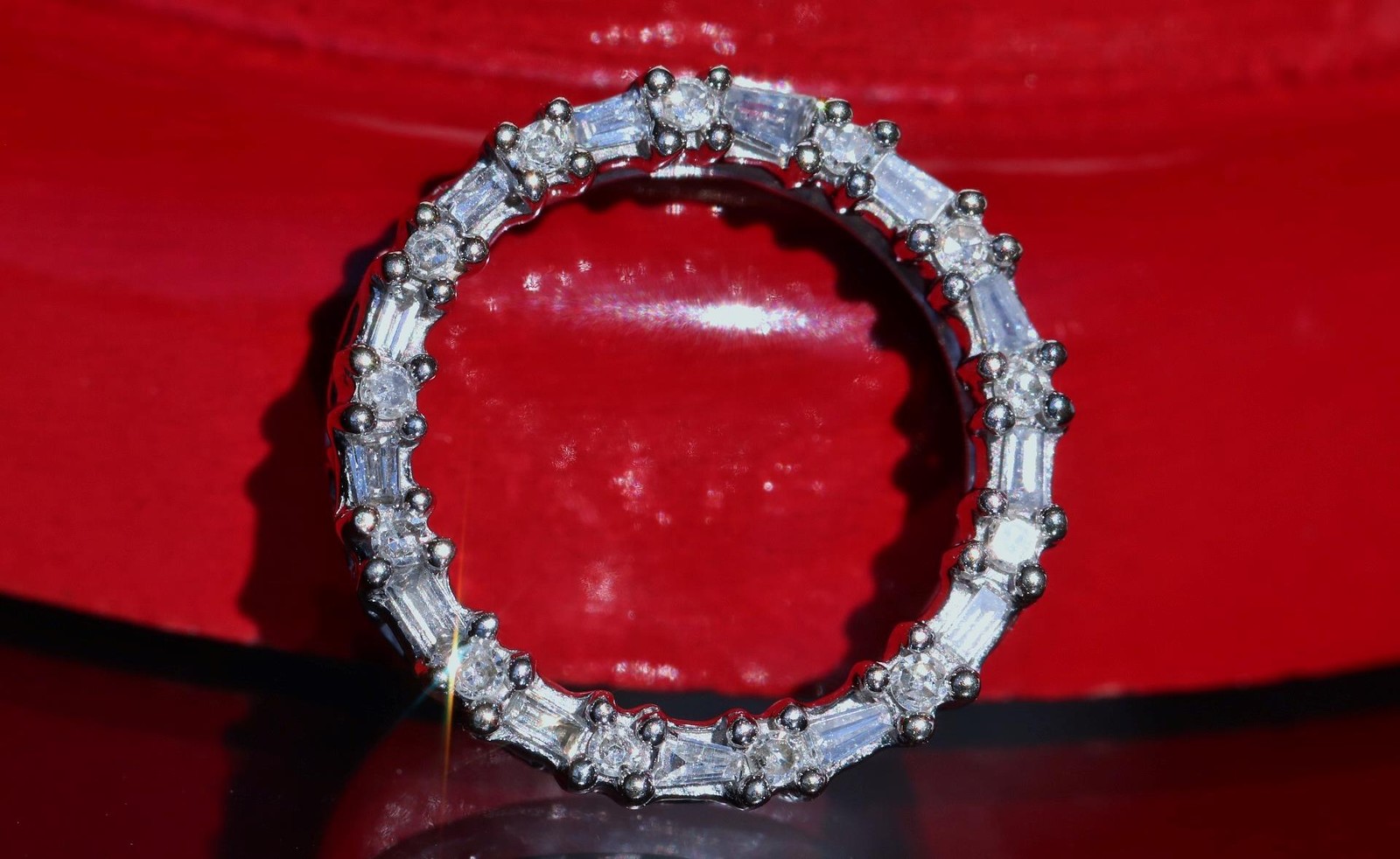 10k white gold pendant 0.18ct natural diamond circle of life charm 1.5gr N832