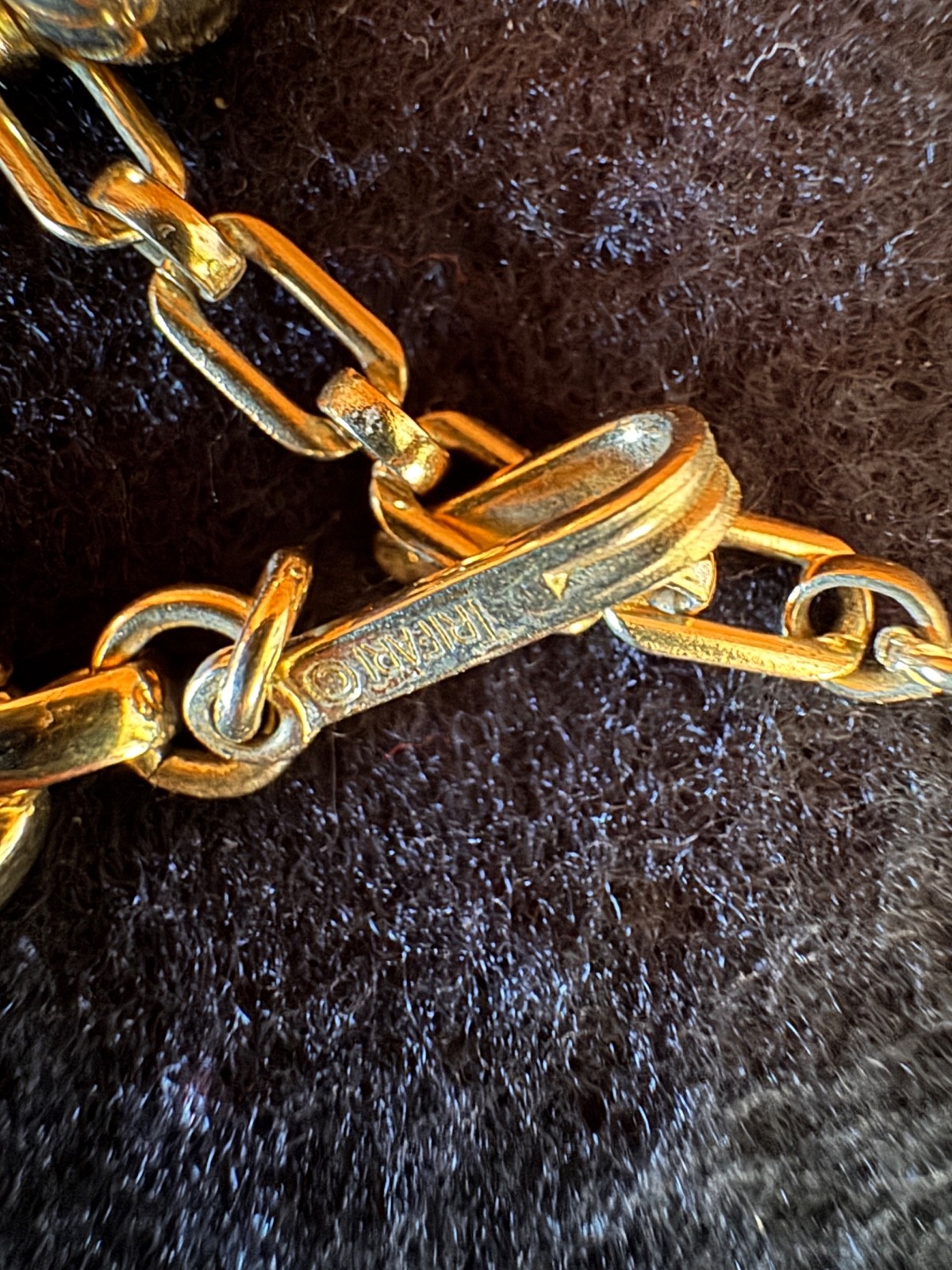 Vintage signed TRIFARI ribbon choker necklace