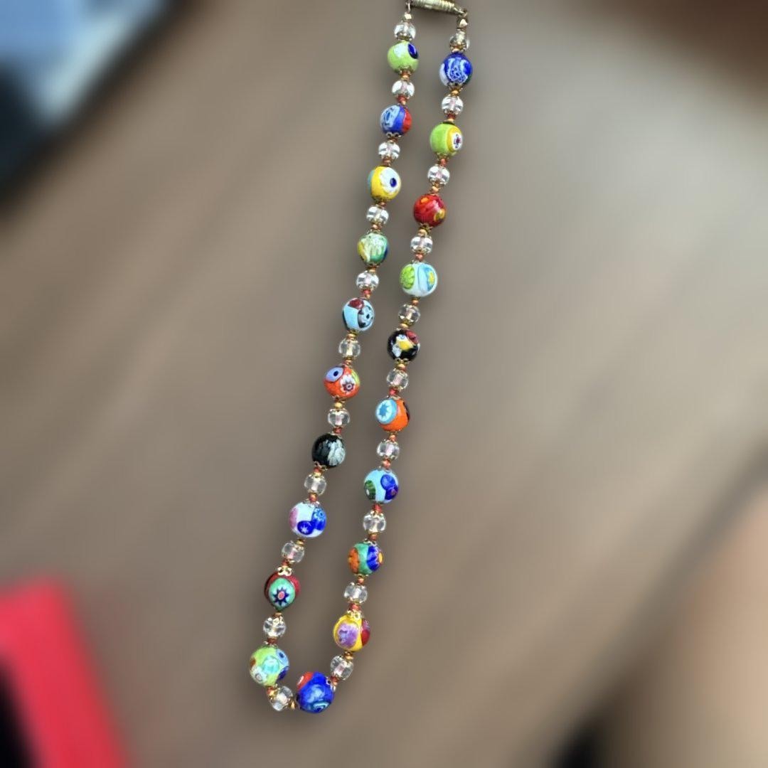 [Excellent Condition] Italy Venetian Glass Necklace, Italy, 45cm
