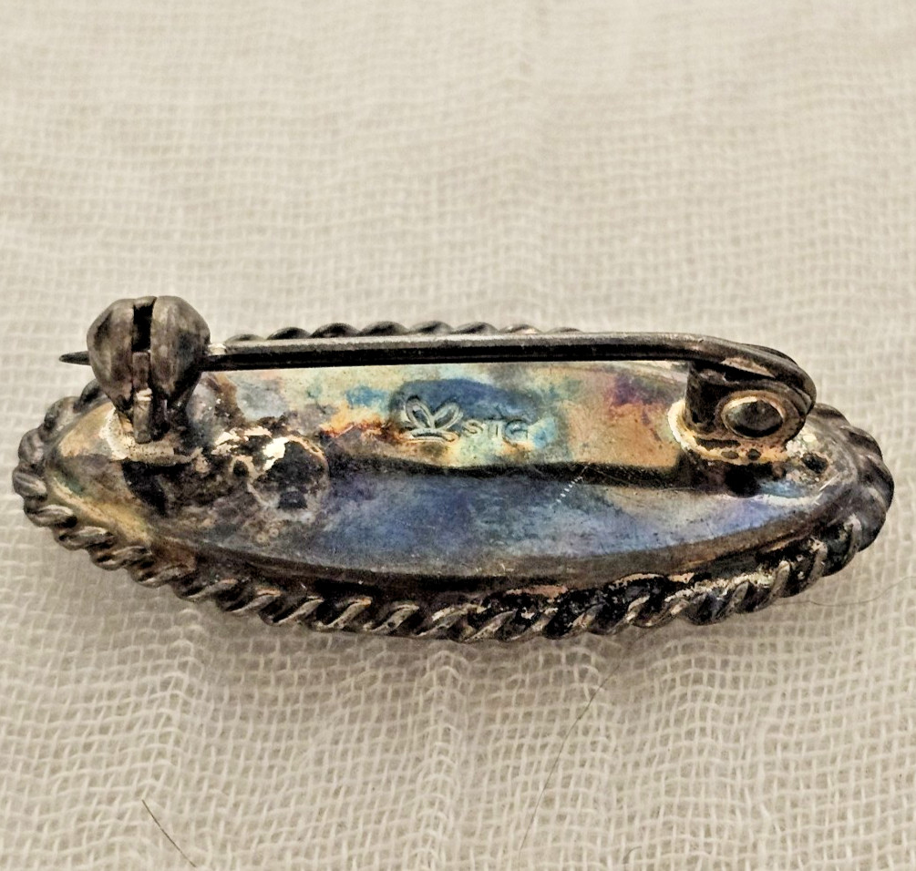 VTG Ariki Ataahua Sterling Silver Paua Abalone Brooch New Zealand Bee Symbol