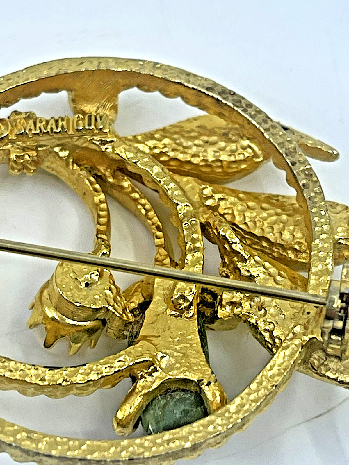 VTG MCM Pearl Gold Tone Brooch Clip- On Earring & Adjustable Ring LOT