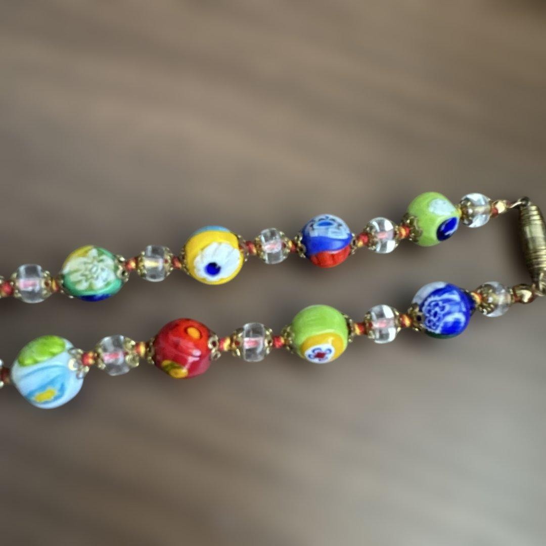 [Excellent Condition] Italy Venetian Glass Necklace, Italy, 45cm