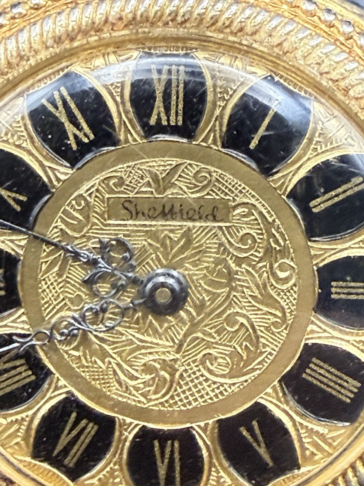 Sheffield Vintage Pocket/Pendant Watch Manual Wind Gold Tone
