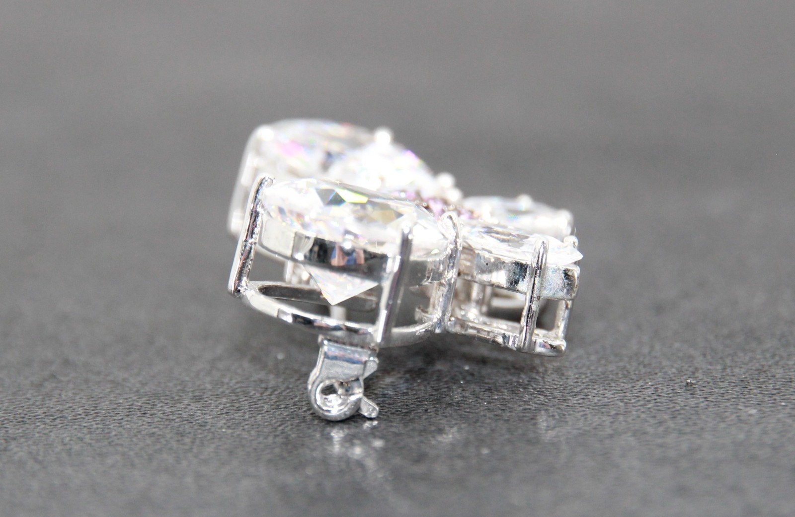Real Collectibles by Adrienne Pair of Sterling Silver Gemstone Butterfly Pins
