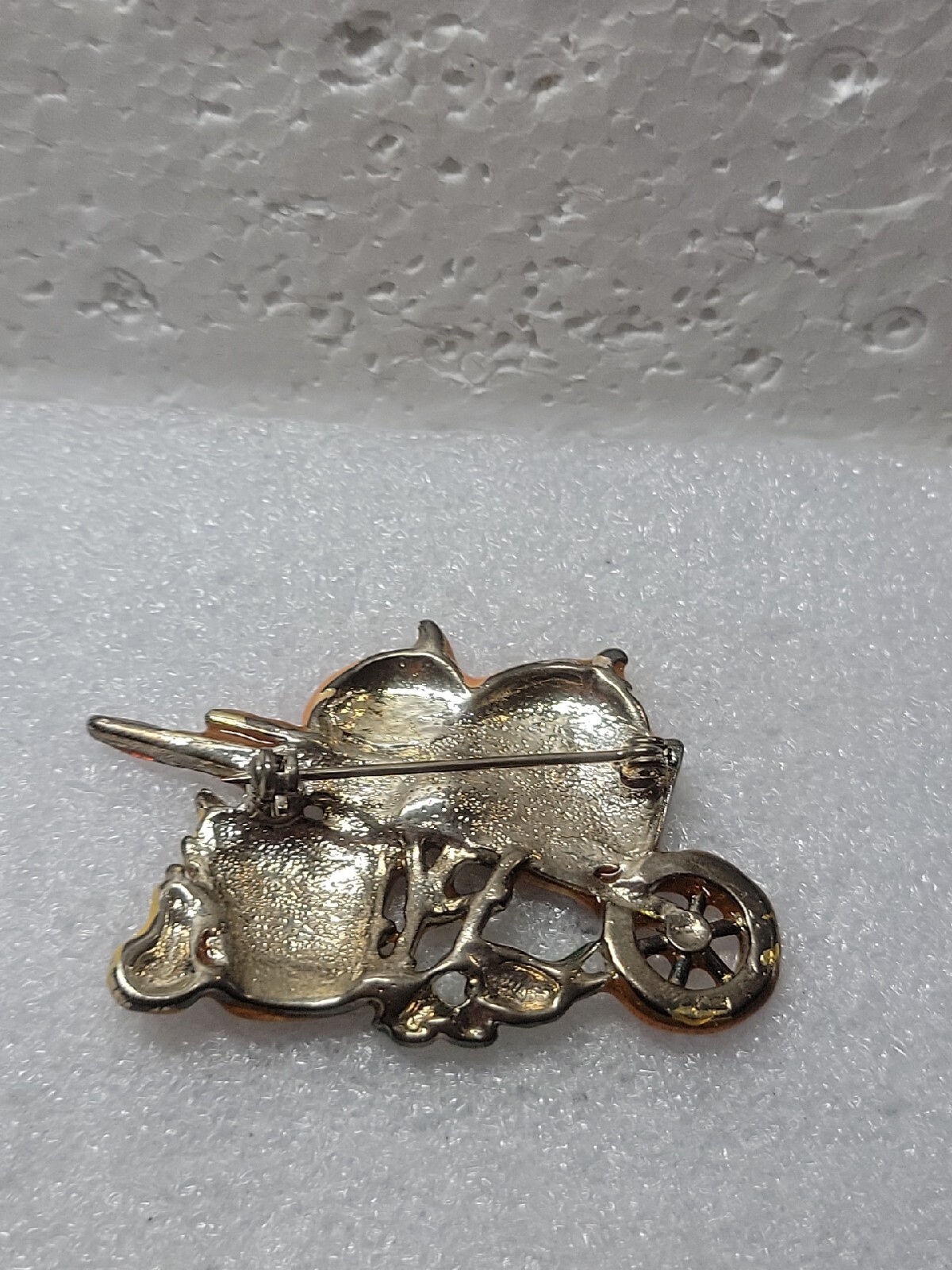 Vintage Autumn Fall pumpkins wheelbarrow Corn Enamel Squash Latch Clasp