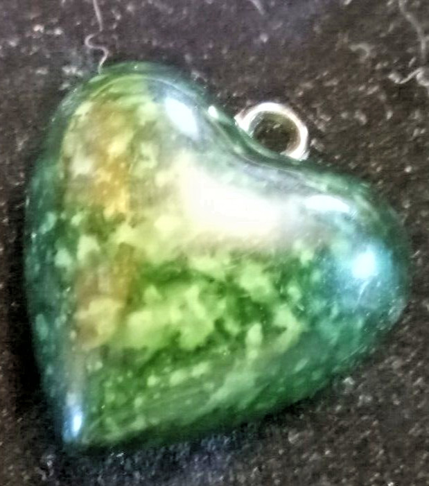 Fine vintage red hard plastic HEART pendant 1 & 1/2″ across Love Charm Very COOL