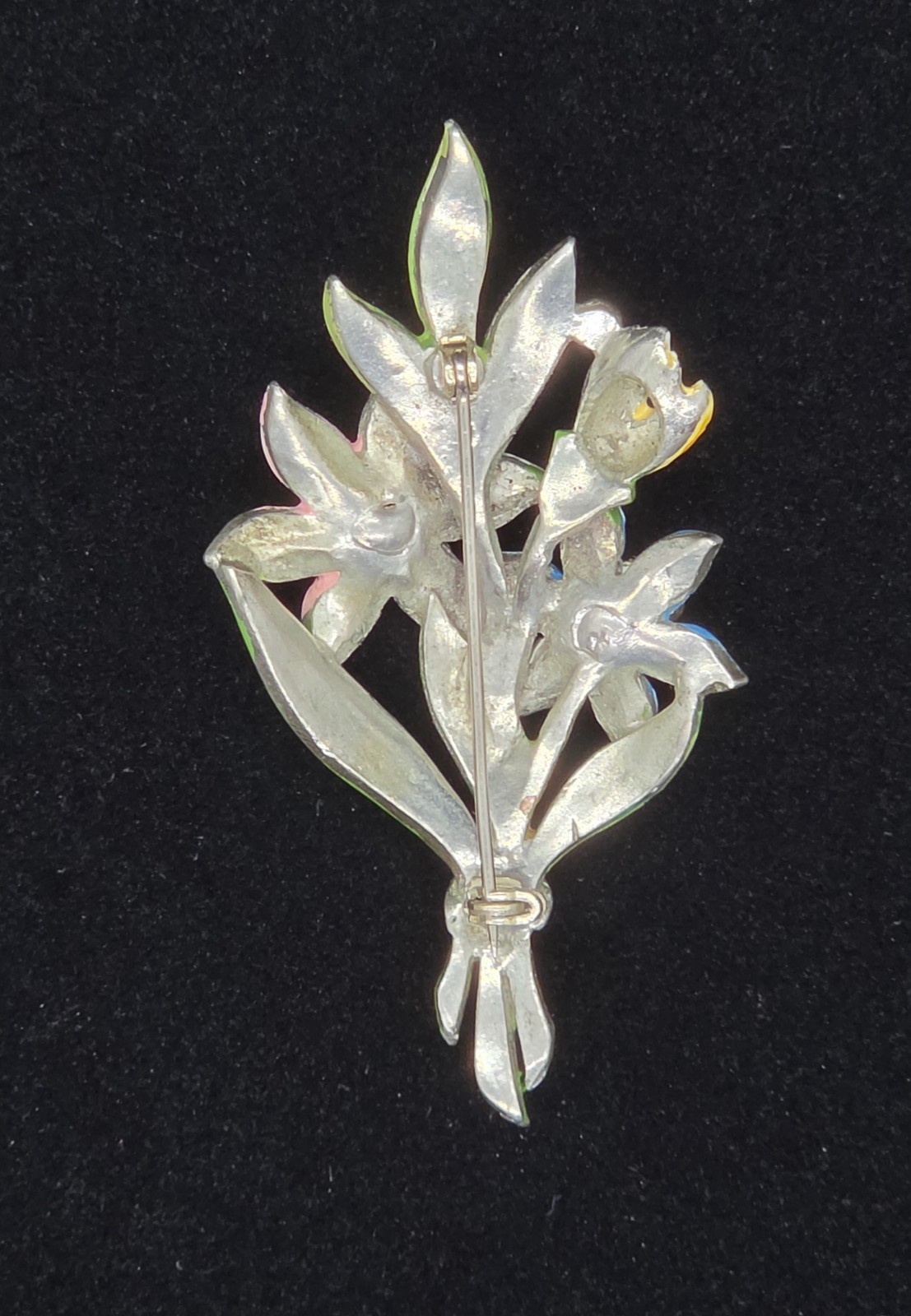 Vtg 1930s Coro Style Floral Bouquet Spray Brooch Pin