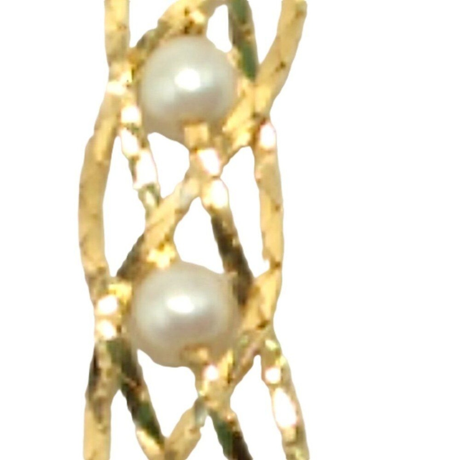Vintage Avon Convertible Gold-tone Braided Pearl Necklace-Bracelet Silver Plated