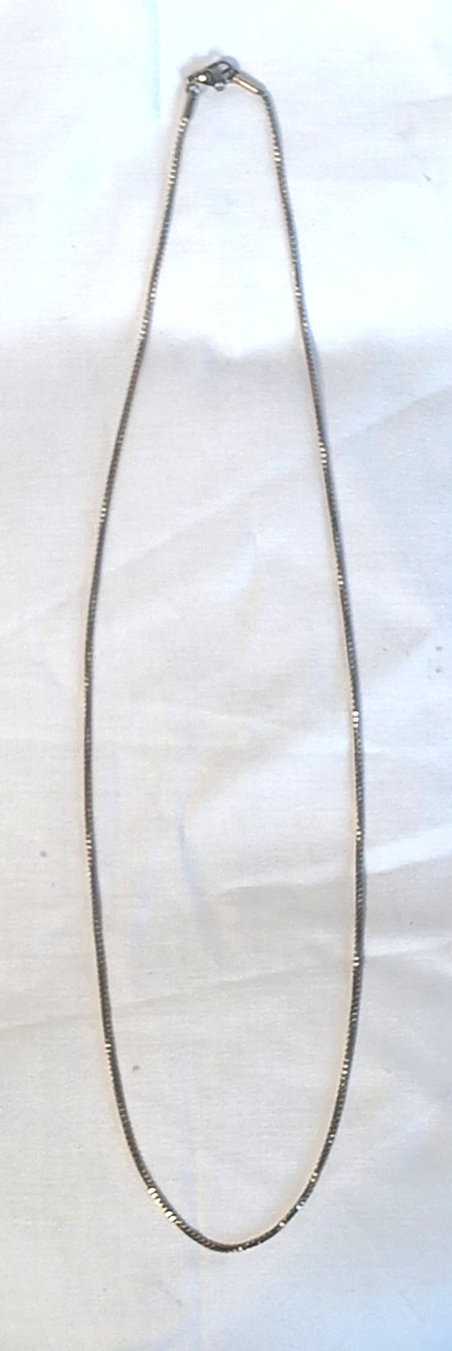 VTG Gold Tone Box Chain Lobster Claw Clasp Simple Necklace