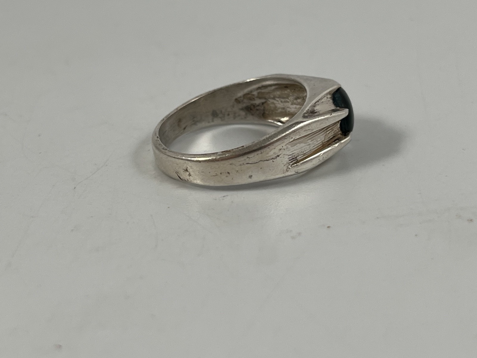 WM WHEELER STERLING SILVER PAULA SHELL STONE VINTAGE RING 11.5