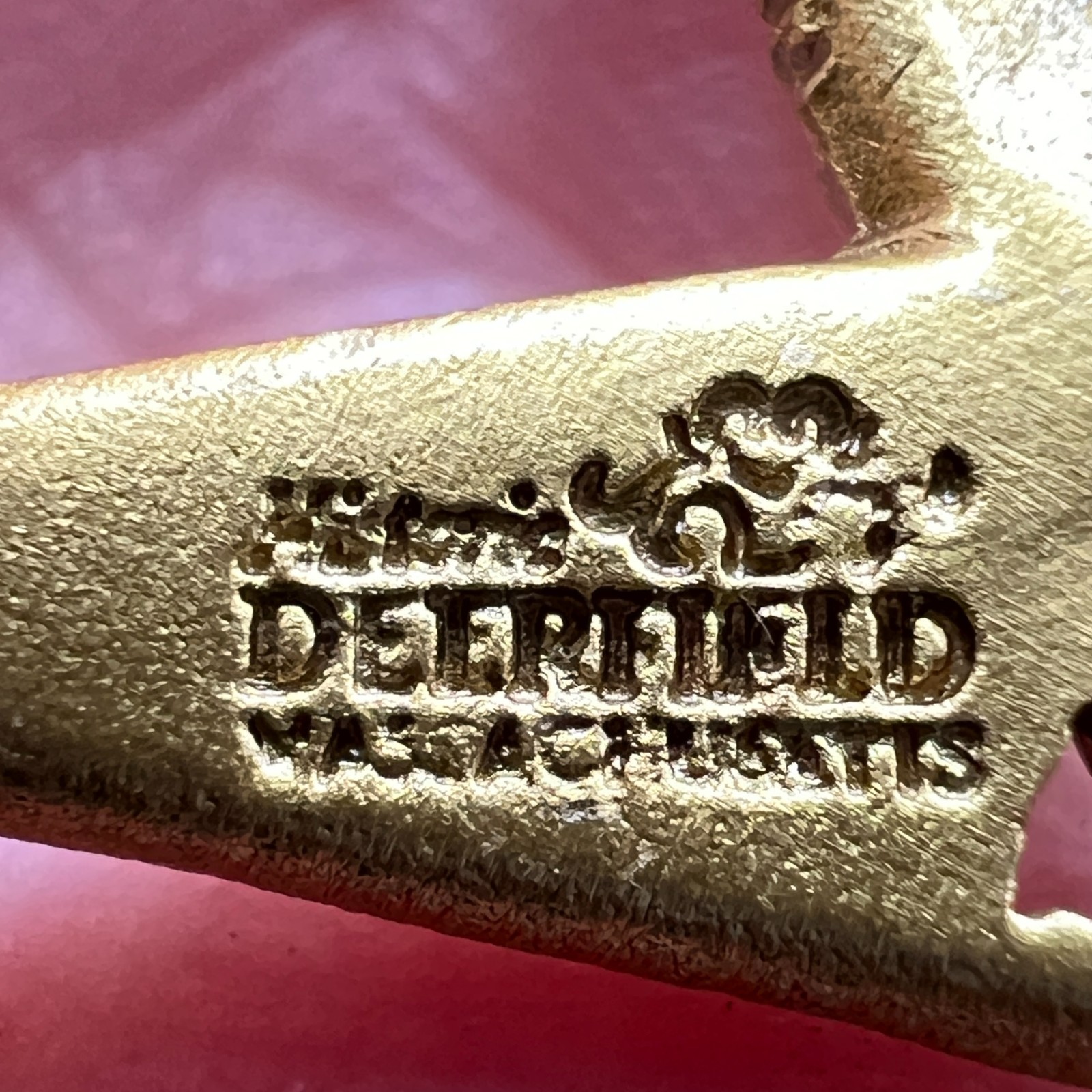 Historic Museum Deerfield Massachusetts Spinning Wheel Brooch Pin Wool Making