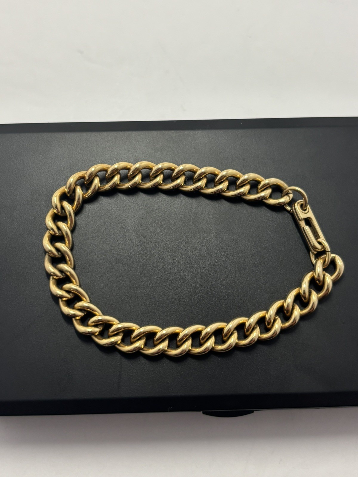 Chunky 1/20 12K GF Wide Link Tennis Bracelet 7-inch Vintage 19+g