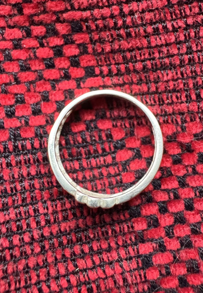 Vintage Post Soviet USSR Ukraine ring sterling silver 925 Size 8 Filigree