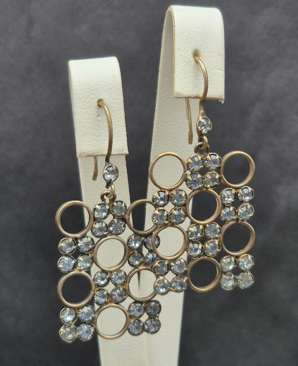 Vintage Soviet 875* Silver Earrings with USSR Stones, Women’s Jewelry