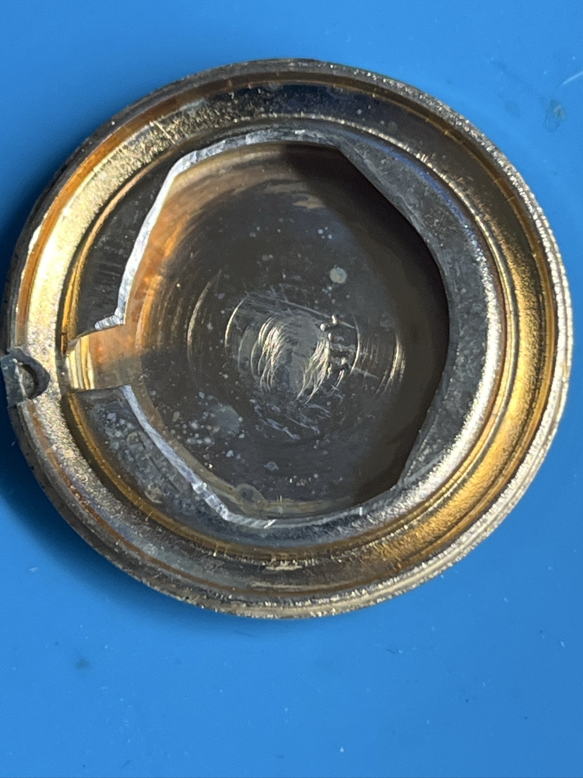 Gold Tone Crawford Watch Pendant Swiss Manual Wind