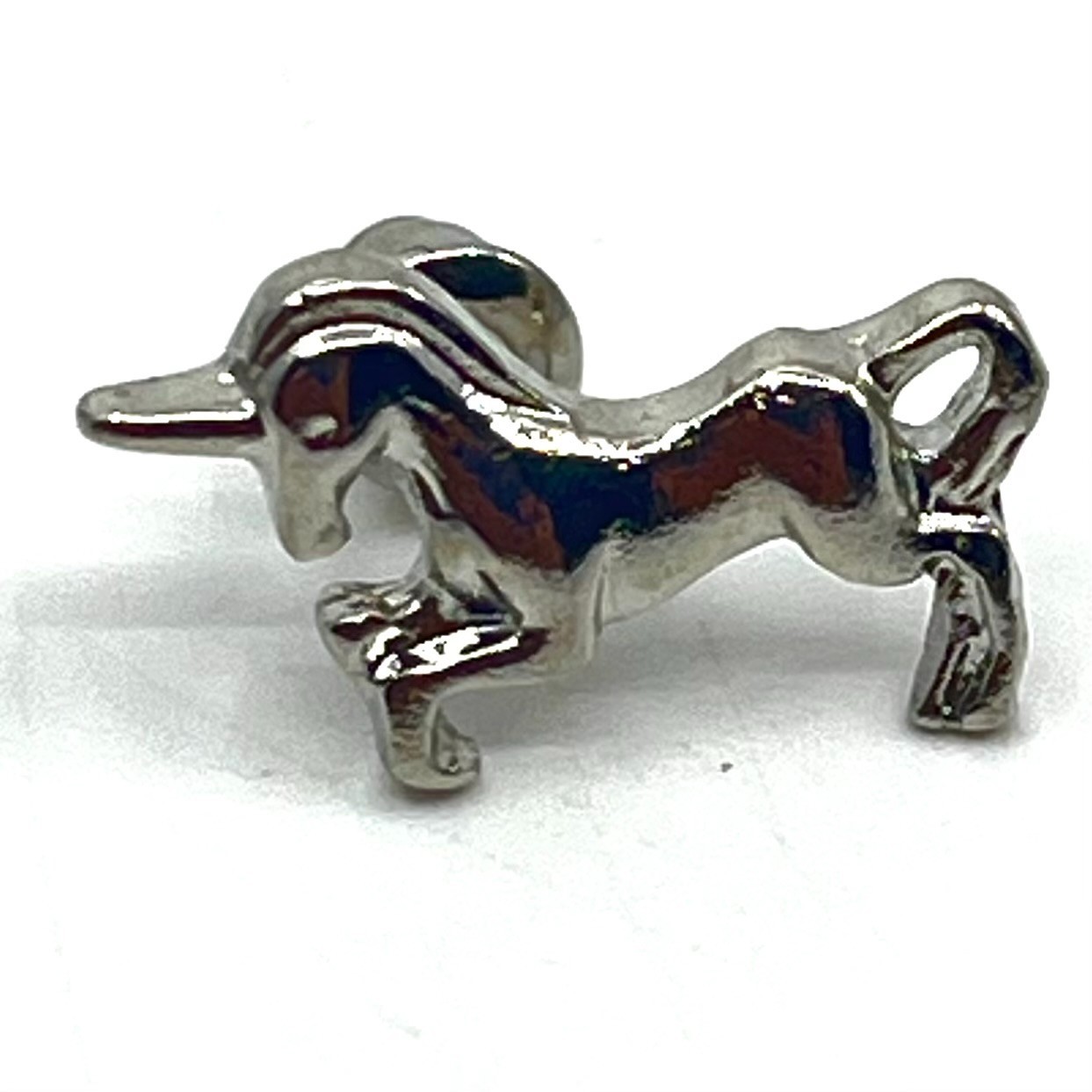 Vintage Silver Tone Prancing Unicorn Stud Earrings Whimsical Fantasy Mythical