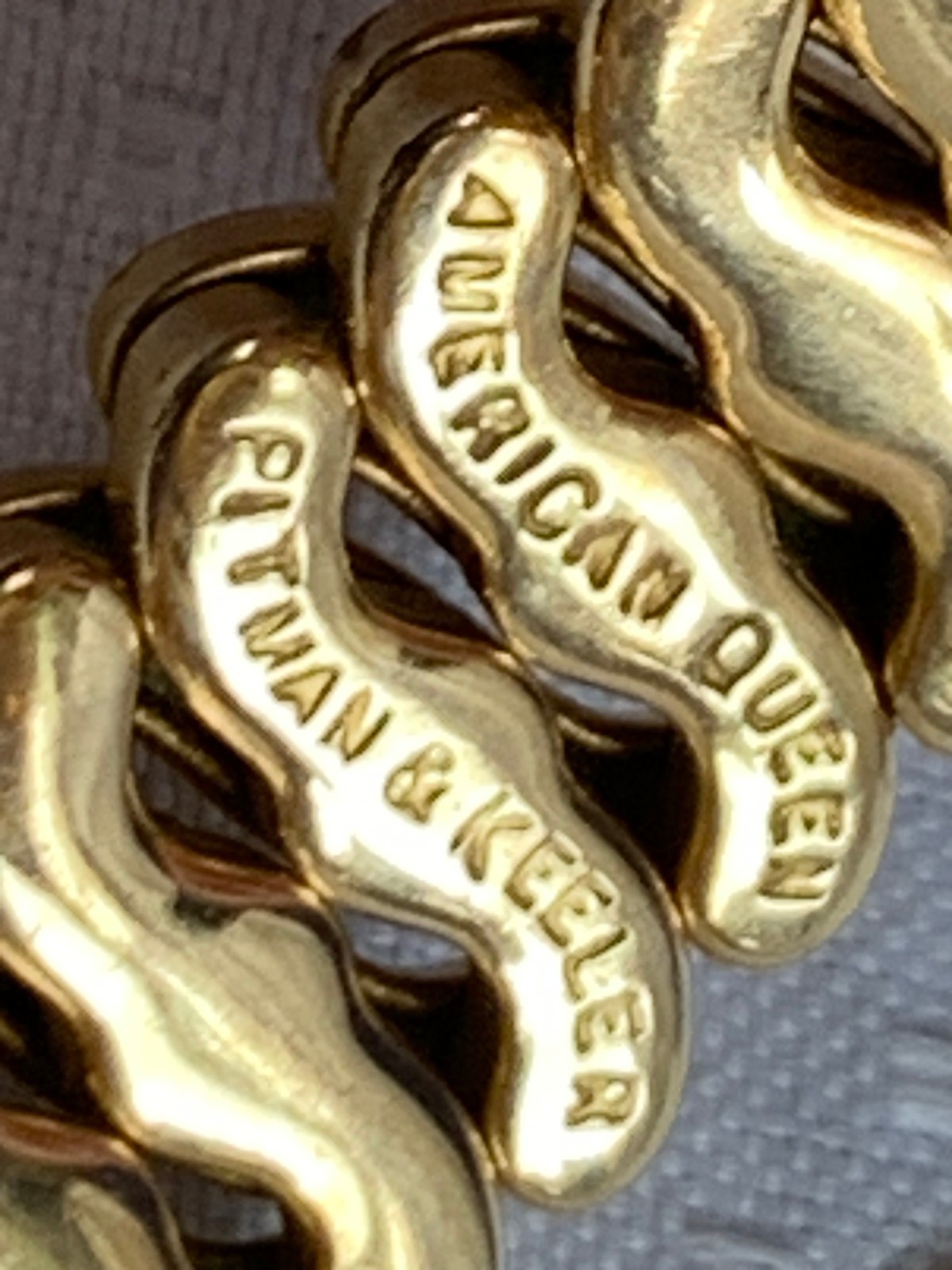 Vtg American Queen Sweetheart Bracelet 5-8.5″ Stretch Band Pitman & Keeler