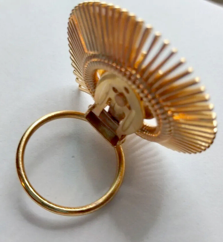 Vintage Gold Toned Western Germany Modernist Scarf Clip Designer Style Gift Lot