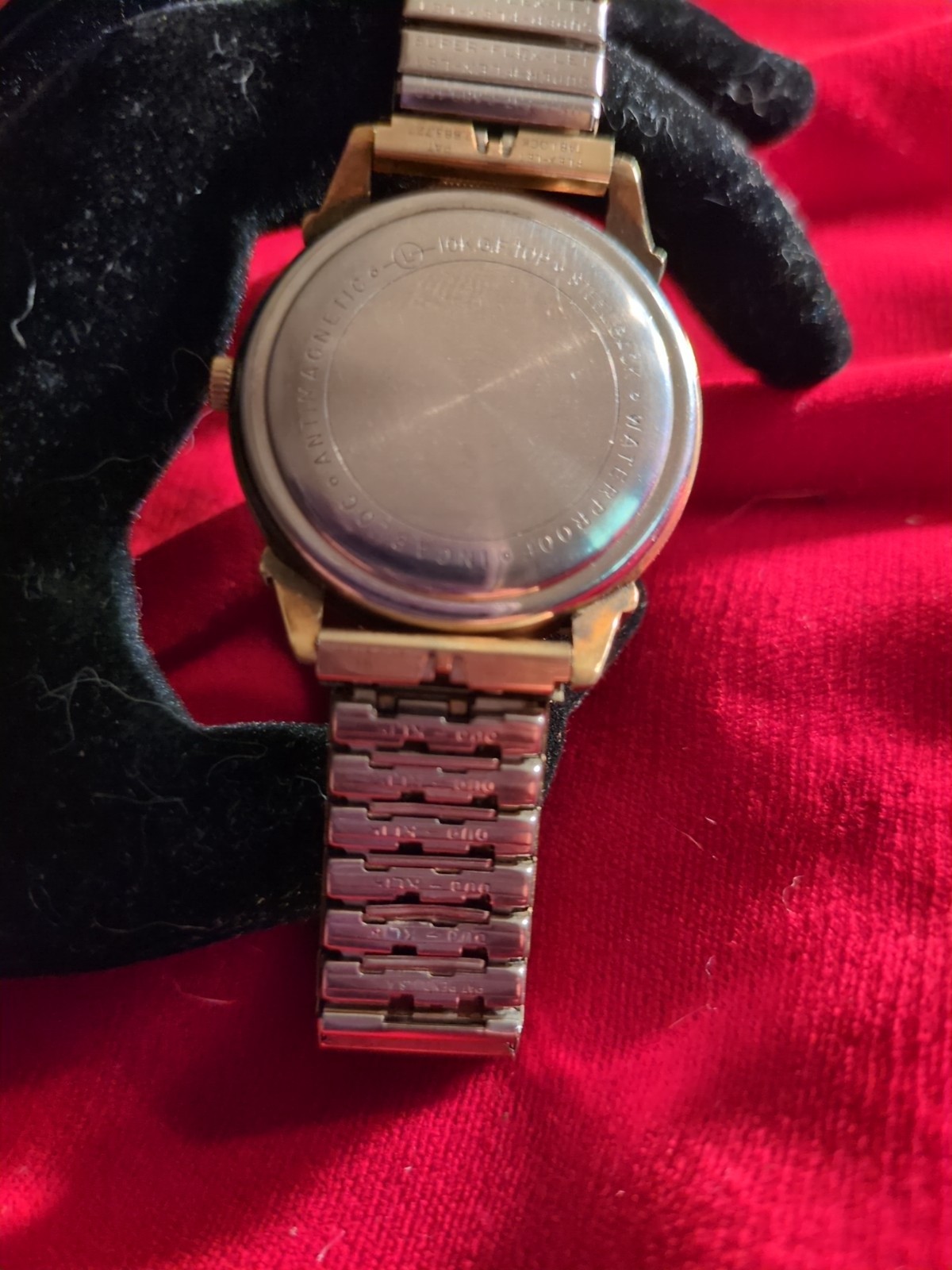 Vintage Rare Waltham 65. Self Winding Incoblac. 10 K GF Top With Red Second Hand
