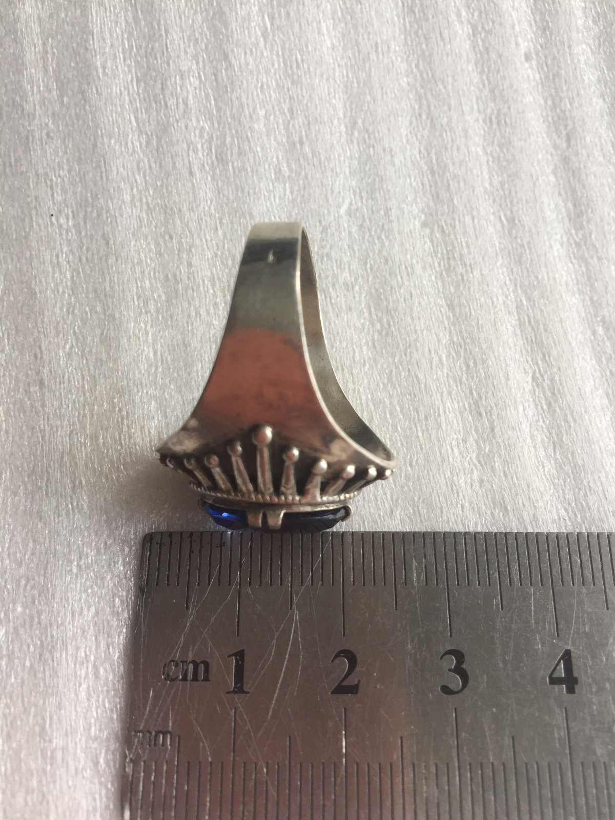 Rings Russian Soviet Silver 875 star Topaz (laborat glass) Kostroma vintage USSR
