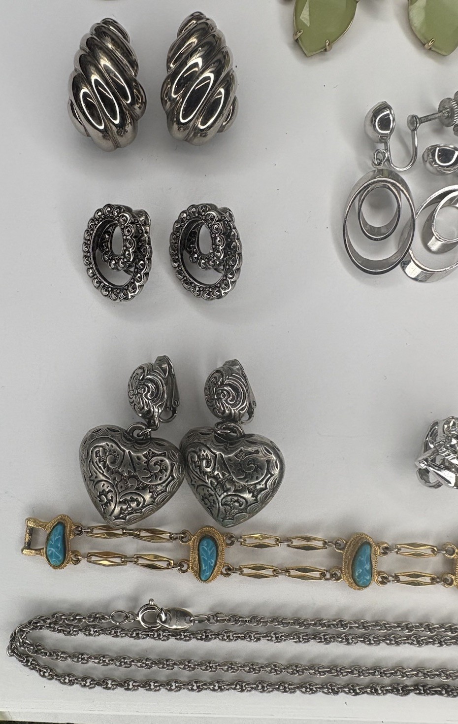 Trifari Monet Stella Dot Avon Jewelry Lot Earrings Bracelet Vintage Mix