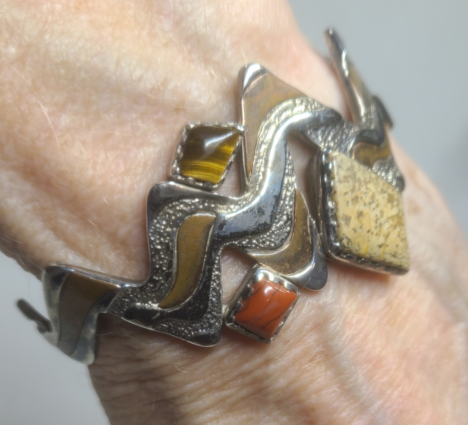 CAROLYN POLLACK RELIOS ‘FOUR CORNERS’ STERLING SILVER BRACELET COPPER