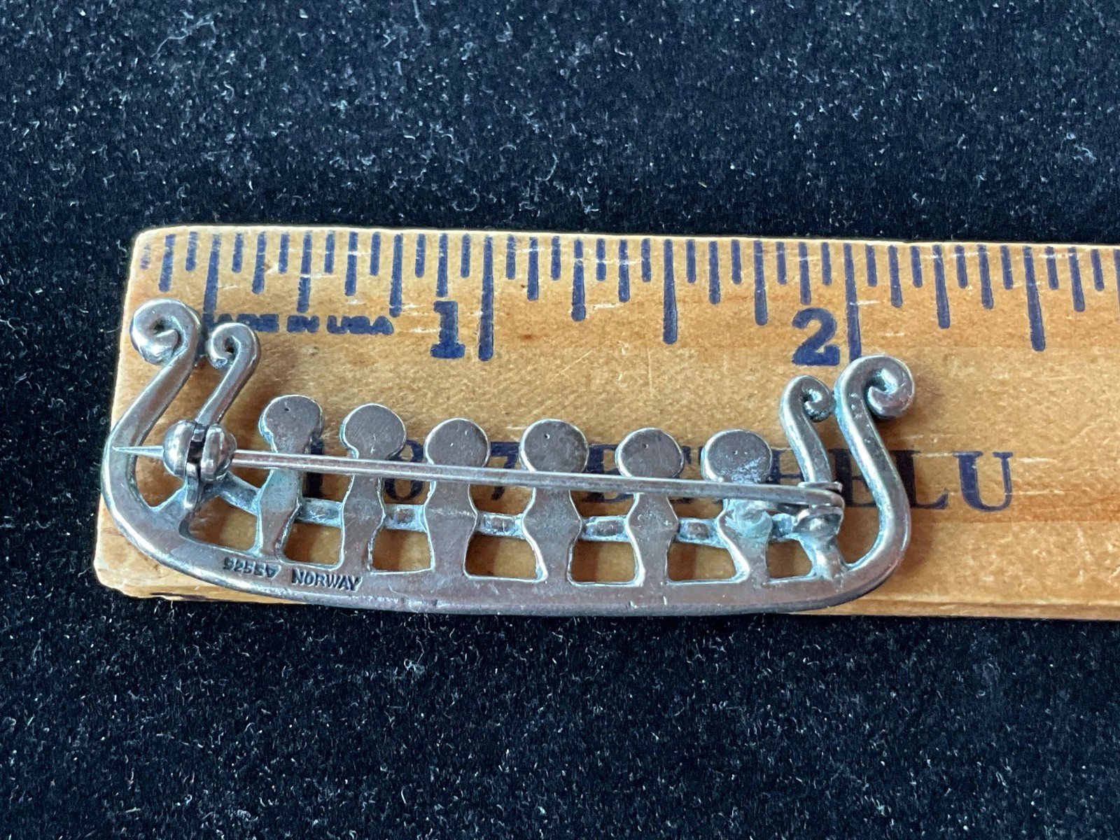 Finn Jensen Sterling Abstract Modernist Ship Pin Norway David Andersen Style