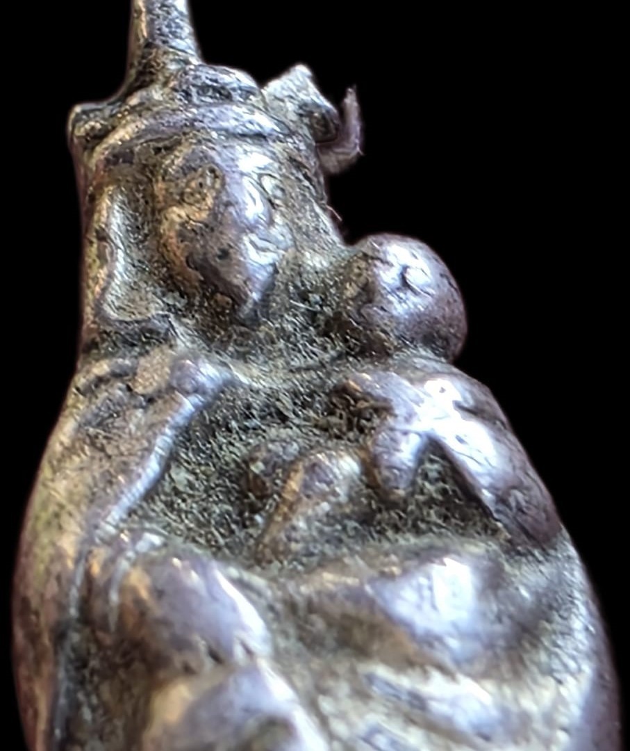 Fine Antique 18Th Century Silver Virgin Mary & Baby Jesus Pendant Ca 1700