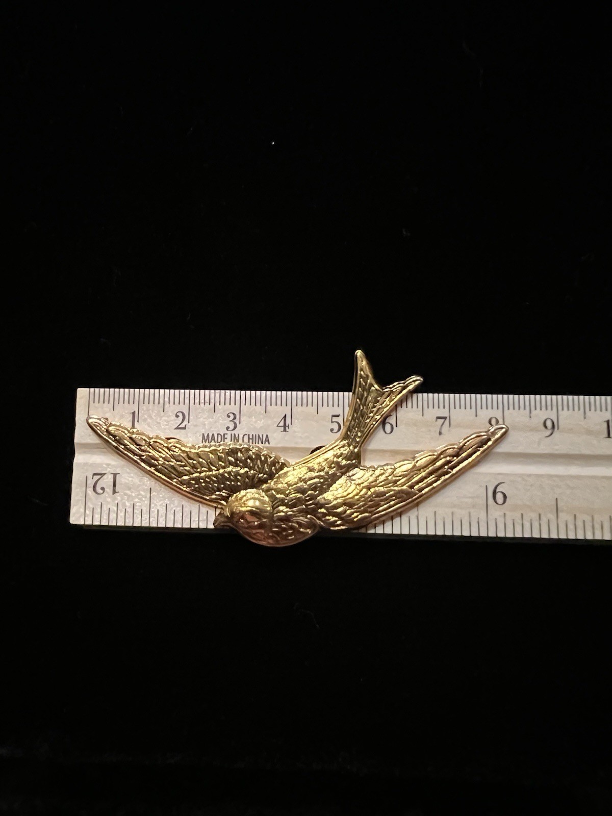 Vintage Bird 22K Gold Plated Brass Stamping for Jewelry/Craft/Decor/Famous Maker