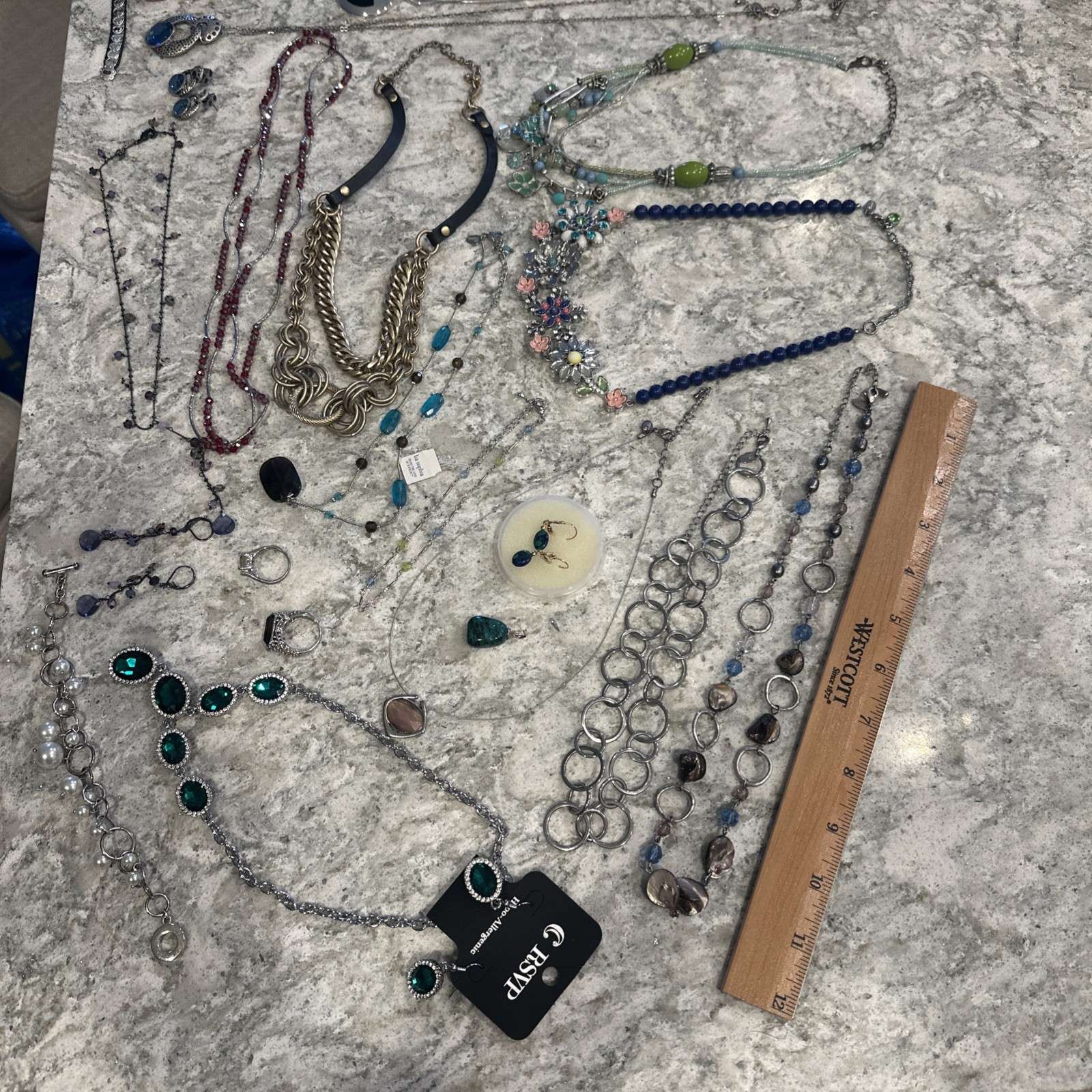 VTG TO NOW ESTATE JEWELRY LOT OF 40+ Pieces Lia Sophia Designer Gaudy Y2K