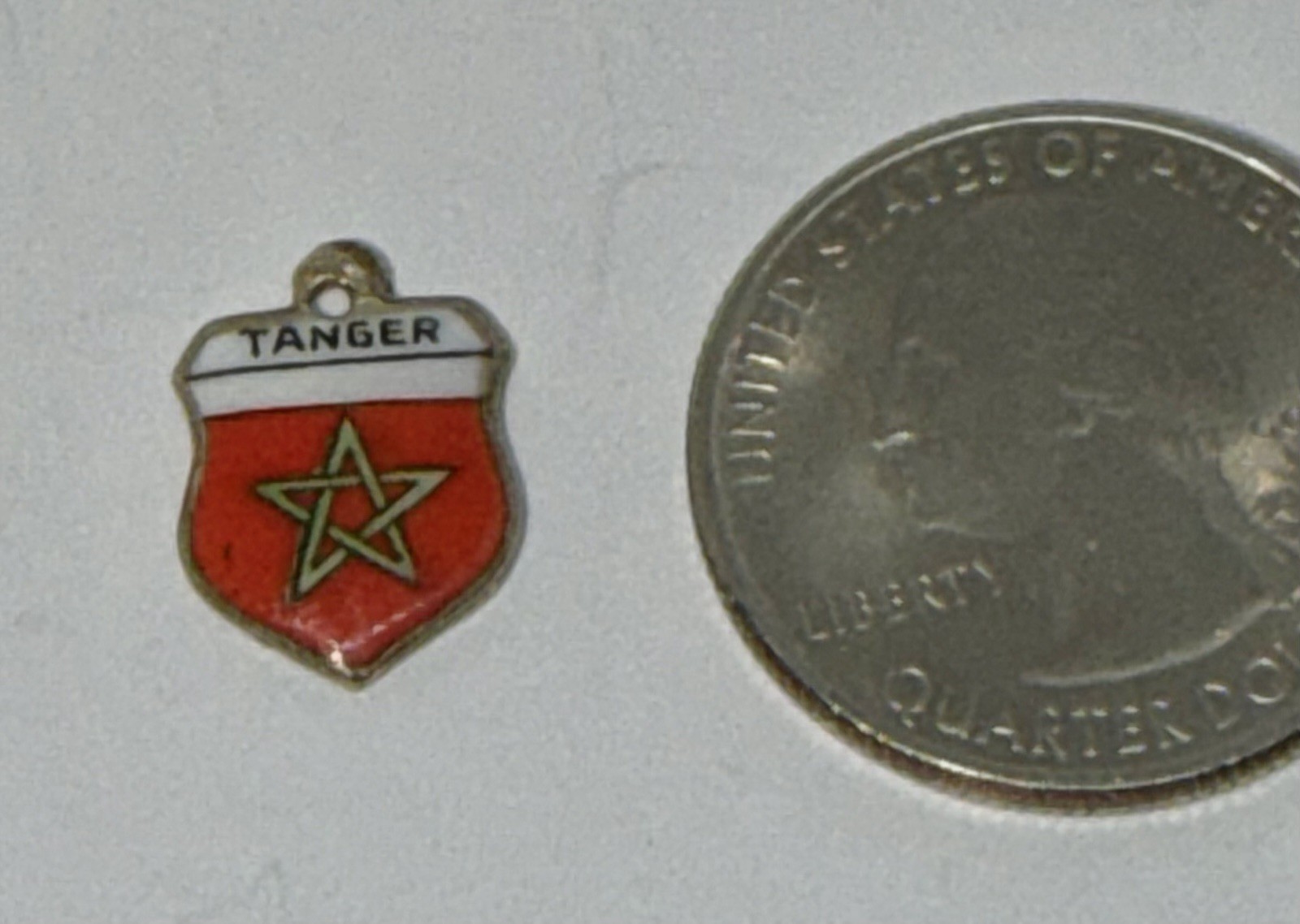 Vintage Tangier (Tanger) Morocco Coat of Arms Shield Bracelet Charm