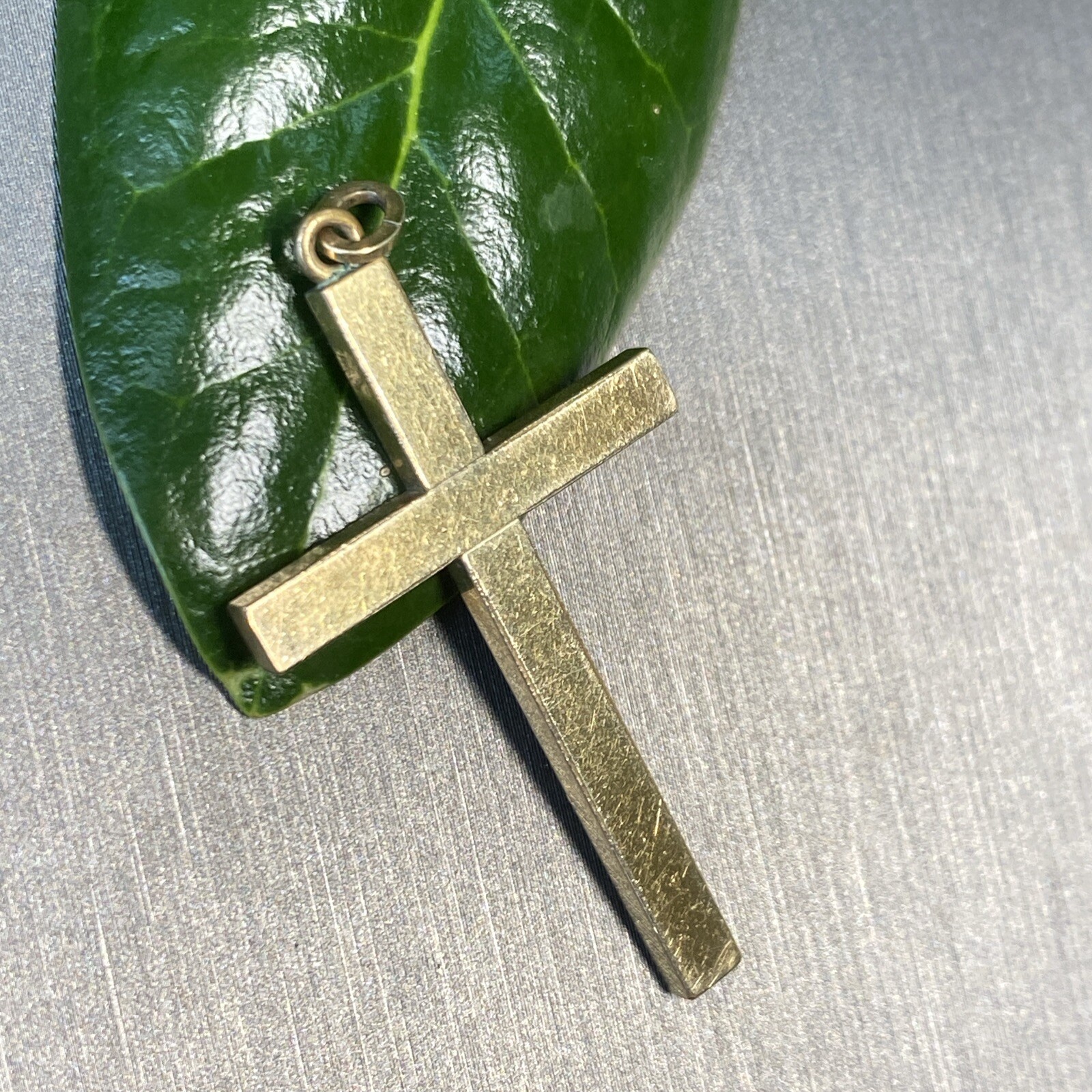 Vintage Cross Pendant Pre-owned Estate Jewelry 12K Gold Filled Antique Unmarked