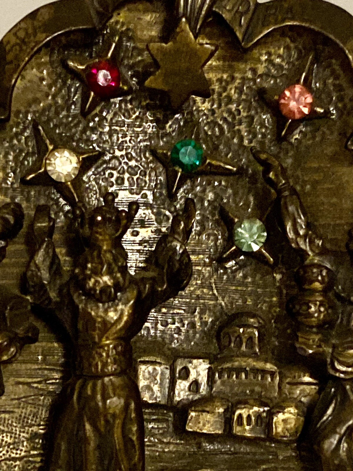 Ginzkey Metal & Rhinestone “3 Kings Hike” (Translation) Necklace 1976 Germany