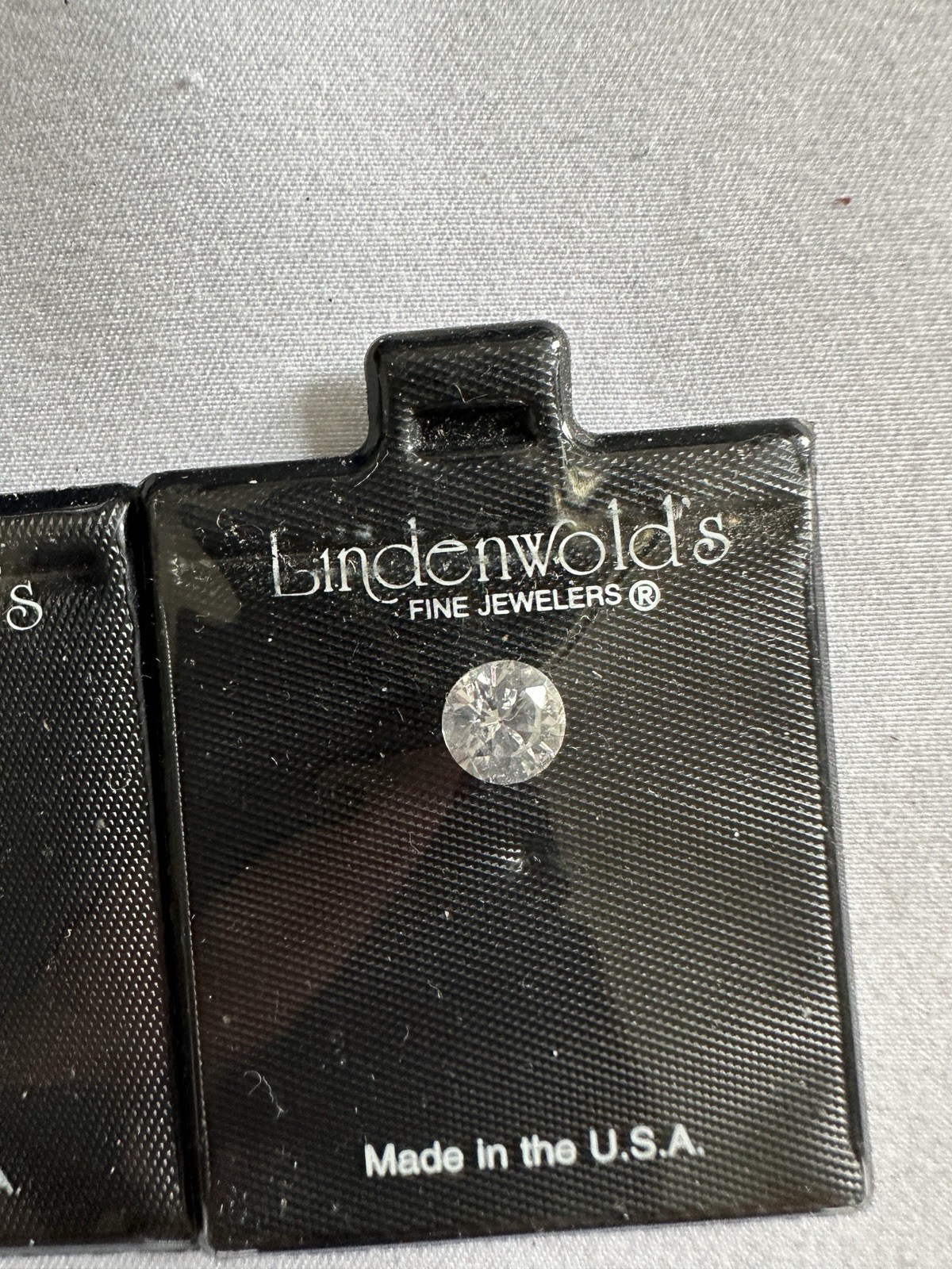 Vintage Lindenwold’s Fine Jewelers Round Clear Faceted Cubic Zirconia Stone (2)