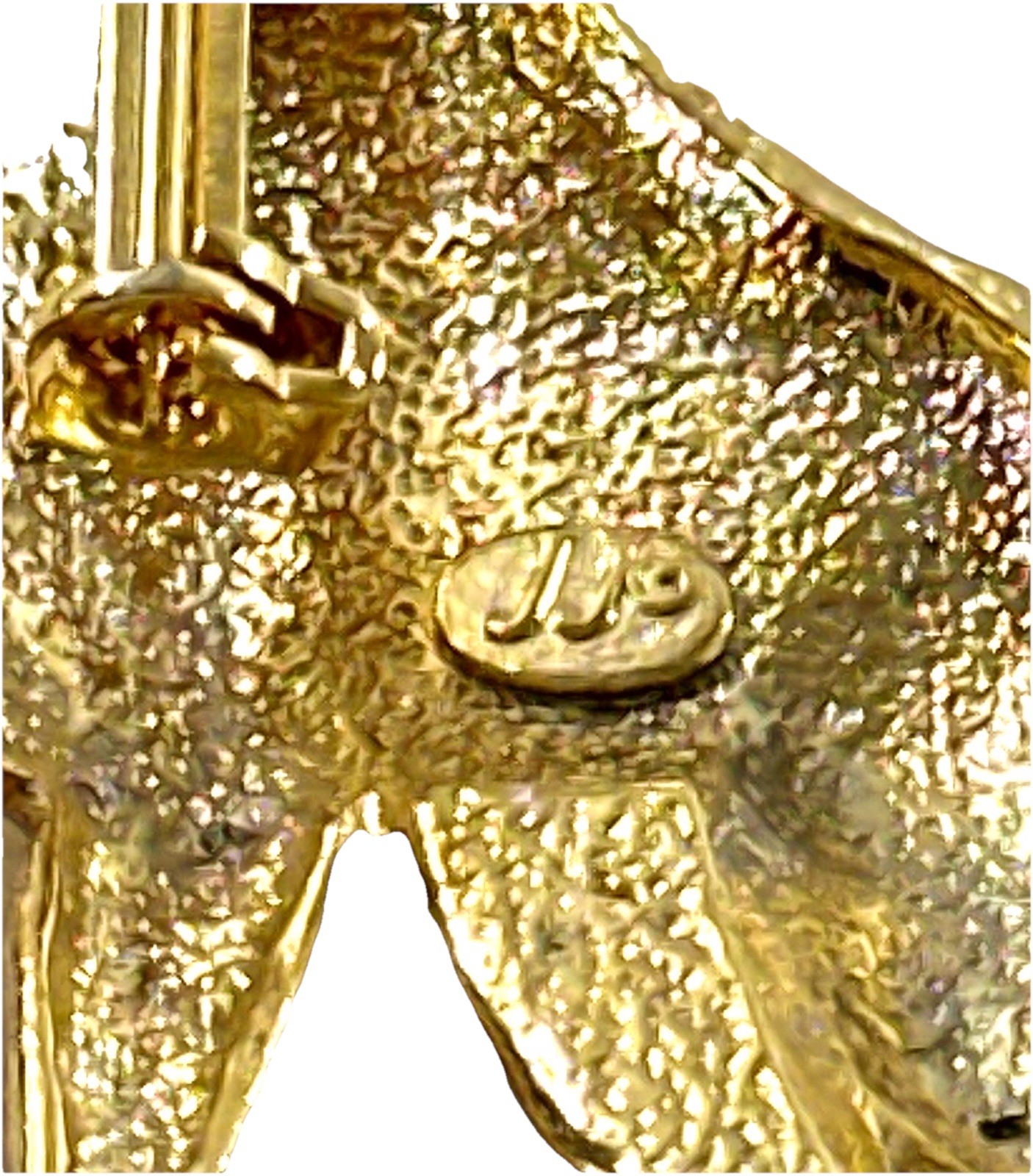 JJ Jonette Gold Tone Giraffe Brooch Pin 3” Animal Safari Jewelry Vintage
