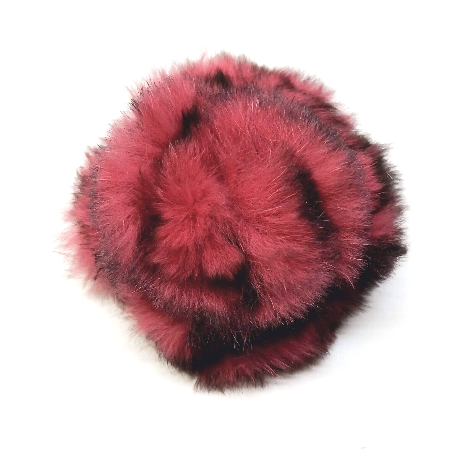 Vintage CASUAL CORNER Fur Puff Pin Brooch Dusty Mauve Pink NOS with Tags