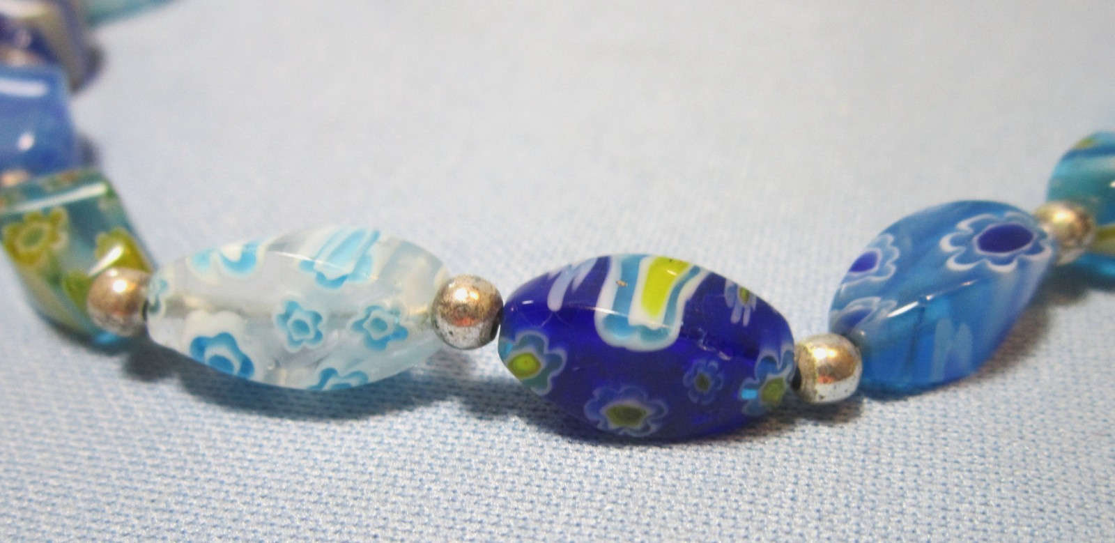 Amazing Millefiori Glass Bead NECKLACE ~ Colorful Vintage Murano Glass