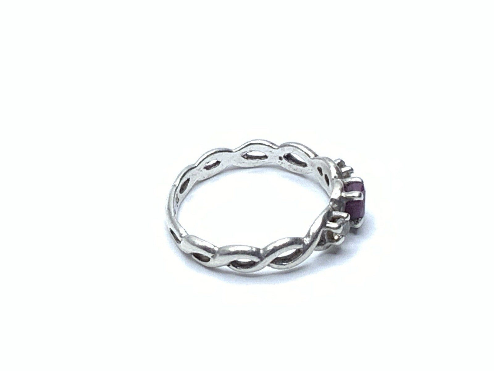 Designer 925 Sterling Silver Ruby Sapphire Accents Ladies Band Ring ~ Sz 6.25